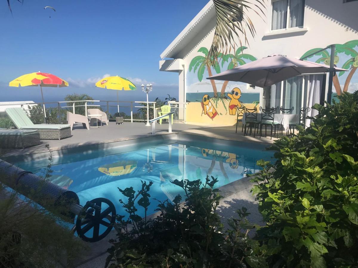 St Leu -Villa d'artiste, superbe vue mer, piscine chauffée Saint-Leu Exterior foto