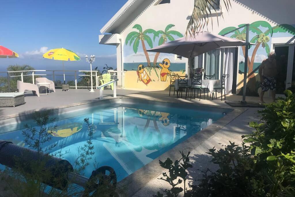 St Leu -Villa d'artiste, superbe vue mer, piscine chauffée Saint-Leu Exterior foto